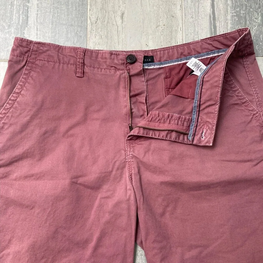 Aeropostale Flat-Front Chino Shorts Dark Pink Size 38 - Picture 3 of 7